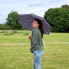 Парасолька жіноча Fulton L354 Minilite-2 Strawberry Garden (Полуничний сад)