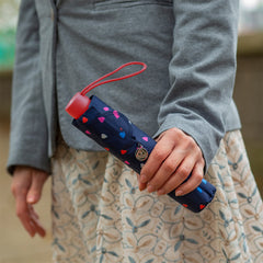 Зонт женский Fulton L553 Superslim-2 Ditsy Hearts (Сердца)