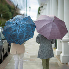 Зонт-трость женский Fulton Diamond L850-040140 Princess - Navy Rose (Синяя роза)