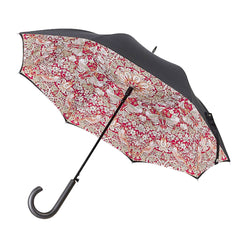 Зонт-трость женский Fulton L856 Morris & Co. Bloomsbury Strawberry Thief Indian Red