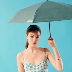 Женский зонтик Fulton L924 Parasoleil-2 UV Charcoal Chambray (Серый)