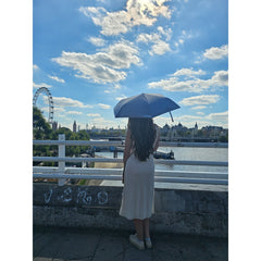 Женский зонтик Fulton L924 Parasoleil-2 UV Blue Chambray (Синий)