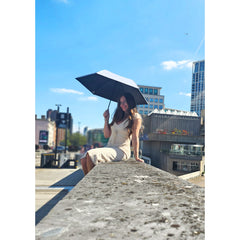 Женский зонтик Fulton L924 Parasoleil-2 UV Blue Chambray (Синий)