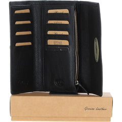 Женский кошелек ASHWOOD M05 BLACK (Черный)