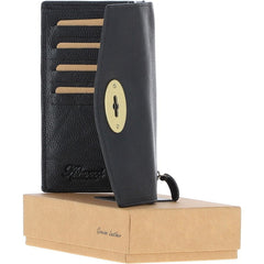 Женский кошелек ASHWOOD M05 BLACK (Черный)