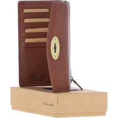 Женский кошелек ASHWOOD M05 COGNAC (коричневый)