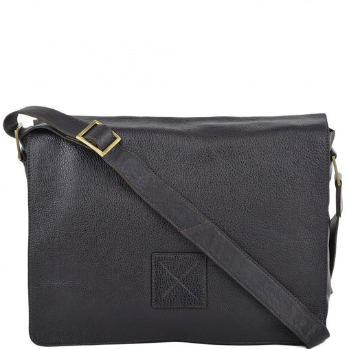 Темно-коричнева чоловіча сумка на плече Ashwood PEDRO BRN