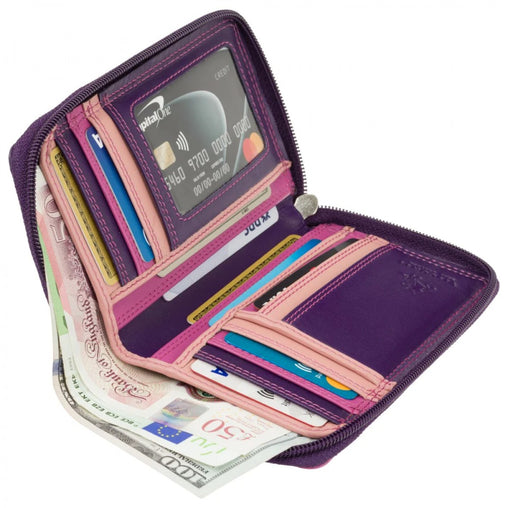 Розовый женский кошелек Visconti RB98 Aruba (Berry Multi)