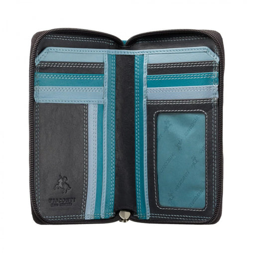 Синий женский кошелек Visconti RB98 Aruba (Blue Multi)