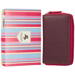 Бордовый женский кошелек Visconti RB98 Aruba (Plum Multi)
