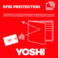 Черный кошелек Yoshi на молнии Y2046 Black/Blue