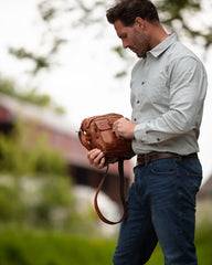 Небольшая сумка на плечо Ashwood SERGIO TAN (рыжий)