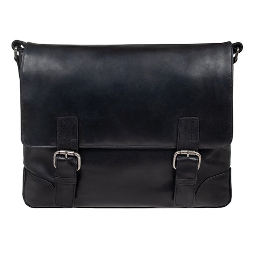 Чоловіча сумка для документів та ноутбука Ashwood OSCAR BLACK
