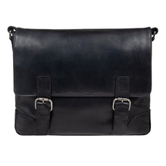 Чоловіча сумка для документів та ноутбука Ashwood OSCAR BLACK