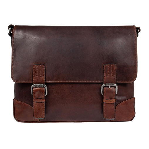 Чоловіча сумка для документів та ноутбука Ashwood OSCAR Tan