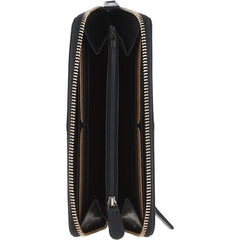 Черный кошелек-клатч на молнии Ashwood T90 Black (Черный)