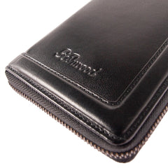 Мужской клатч (тревелер) Ashwood TW01 Black (Черный)