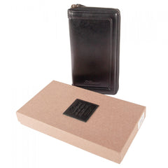 Мужской клатч (тревелер) Ashwood TW01 Black (Черный)