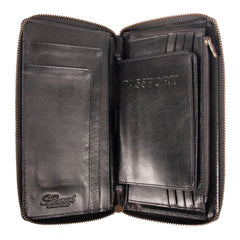 Мужской клатч (тревелер) Ashwood TW01 Black (Черный)