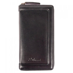Мужской клатч (тревелер) Ashwood TW01 Black (Черный)