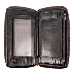 Мужской клатч (тревелер) Ashwood TW01 Black (Черный)