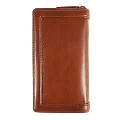 Чоловічий клатч (тревелер) Ashwood TW01 Chestnut (Каштановий)