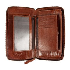 Чоловічий клатч (тревелер) Ashwood TW01 Chestnut (Каштановий)