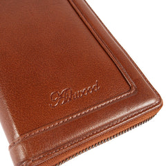 Чоловічий клатч (тревелер) Ashwood TW01 Chestnut (Каштановий)