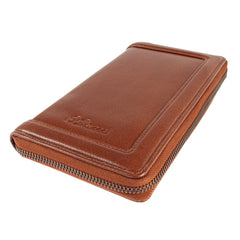 Чоловічий клатч (тревелер) Ashwood TW01 Chestnut (Каштановий)