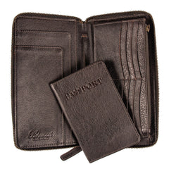 Чоловічий клатч (тревелер) Ashwood TW01 Brown (Коричневий)