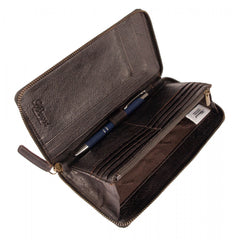 Чоловічий клатч (тревелер) Ashwood TW01 Brown (Коричневий)