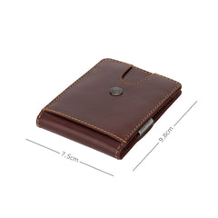 Коричневий чоловічий гаманець із затискачем Visconti VSL57 Tap'n'Go (Brown Monza)