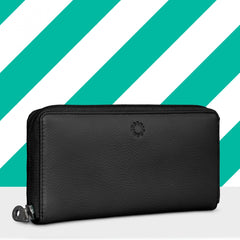 Чорний гаманець-клатч на блискавці Yoshi Y1257 Baxter Black