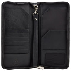 Черный кошелек для путешествий (тревелер) Visconti 1157 Polo (Black) - Visconti