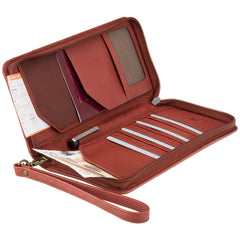 Коричневый кошелек для путешествий (тревелер) Visconti 1157 Polo (Brown) -  Visconti