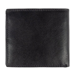 Черный мужской кошелек из гладкой кожи ASHWOOD 1211 VT BLACK