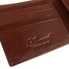 Компактный мужской кошелек из гладкой кожи ASHWOOD 1211 VT TAN
