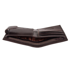 Темно-коричневый мужской кошелек из гладкой кожи ASHWOOD 1222 VT BRN