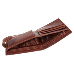 Коричневий чоловічий гаманець з гладкої шкіри ASHWOOD 1222 VT TAN