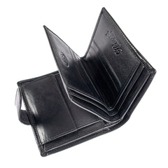 Черный мужской кошелек из гладкой кожи ASHWOOD 1246 VT BLACK