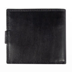 Чорний чоловічий гаманець з гладкої шкіри ASHWOOD 1258 VT BLACK