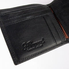 Чорний чоловічий гаманець з гладкої шкіри ASHWOOD 1258 VT BLACK