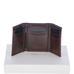 Коричневий чоловічий гаманець з гладкої шкіри ASHWOOD 1265 VT BRN