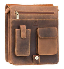 Коричневая мужская сумка на плечо Visconti 18410 Jasper (Oil Tan) -  Visconti