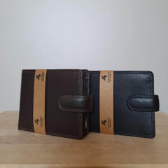 Коричневий чоловічий гаманець на кнопці Visconti HT10 - Knightsbridge (Brown)