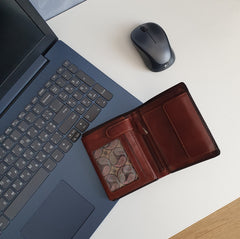 Коричневый винтажный мужской кошелек Visconti AT62 Hector Brown/Tan