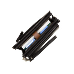 Черная мужская барсетка Visconti 02617 - Ted (Black) -  Visconti