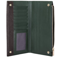 Зелено-коричневый женский кошелек в два сложения Smith & Canova Althorp 26801 (Green/brown) -  Smith & Canova