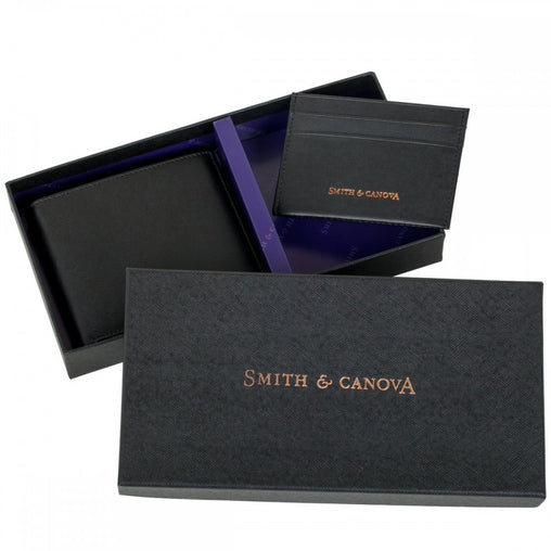 Набір для чоловіка Гаманець та Картхолдер Smith & Canova 28652 (Black)