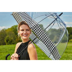 Зонт-трость женский Fulton Birdcage-2 L042 Houndstooth Borde (Гусиная лапка)